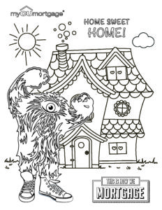 myCUmortgage Monster Coloring Page